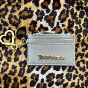 Juicy Couture Gray Card Holder with Gold Details